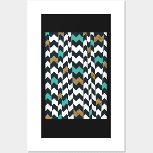 Chevron Pieces Posters and Art